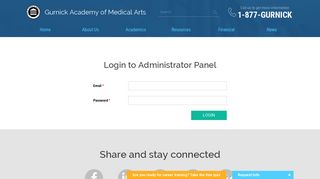 Login to Administrator Panel - Gurnick Academy of Medical Arts