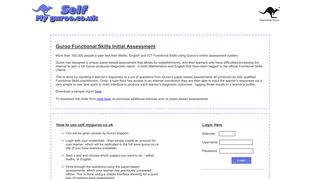 Guroo Functional Skills Initial Assessment