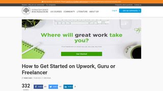 How to Get Started on Upwork, Guru or Freelancer | Interaction Design ...