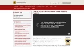 Telkom Indonesia-Guru Pembelajar E-Learning Website | Stevie ...