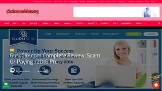 GuruClix.com Complete Review: Scam Or Paying /2016 Ptc