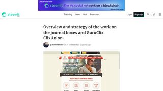 Overview and strategy of the work on the journal boxes and GuruClix ...