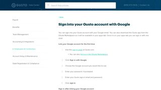 Sign into your Gusto account with Google - Gusto Support