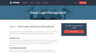 Gusto Login Management - Team Password Manager - Bitium