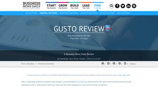 Gusto Review: Best Payroll Service for Sole ... - Business News Daily