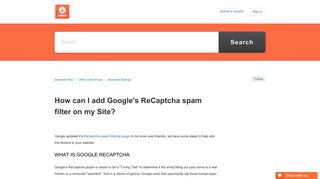 How can I add Google's ReCaptcha spam filter on my ... - Gutensite Help