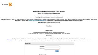 Login for BG - External Learn LearnCenter - Login for BG Group Root ...
