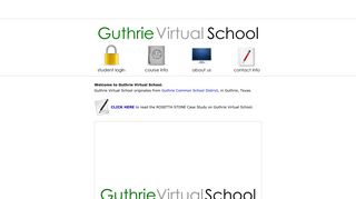 Guthrie Virtual School, Guthrie Common School District, Guthrie Texas ...