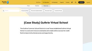 [Case Study] Guthrie Virtual School - Rosetta Stone