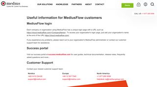 Useful information to MediusFlow customers