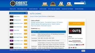 Guts Casino Review | DBestCasino.com