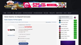 Guts Casino no deposit bonus codes