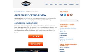 Guts Online Casino: Be Gutsy - Sun Vegas Casino