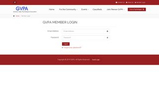 GVPA - Member Login