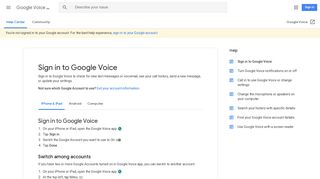 Sign in to Google Voice - iPhone & iPad - Google Voice Help