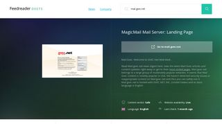 Get Mail.gvec.net news - MagicMail Mail Server: Landing Page