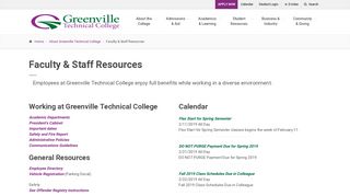 Faculty & Staff Resources | Greenville Technical College