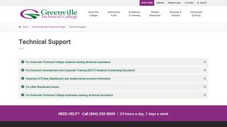 Technical Support | Greenville Technical College
