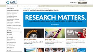 Library Research Gale Virtual Reference Library (GVRL) - Public ...