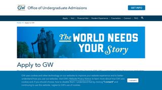 Apply to GW | Undergraduate Admissions | The George Washington ...