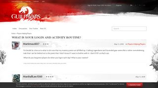 What is your login and activity routine? — Guild Wars 2 Forums