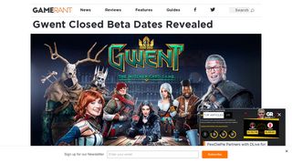 Gwent Closed Beta Dates Revealed – Game Rant