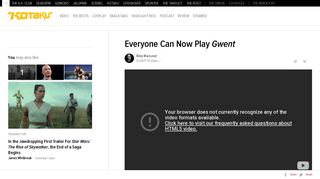 Everyone Can Now Play Gwent - Kotaku