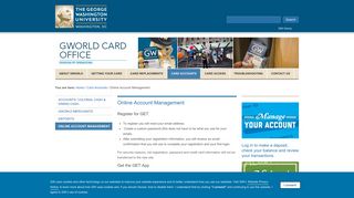 Online Account Management | GWorld Card Program | The George ...