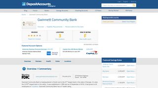 Gwinnett Community Bank Reviews and Rates - Georgia