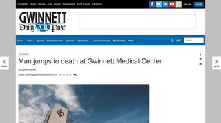 Man jumps to death at Gwinnett Medical Center | News ...