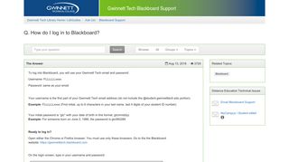 How do I log in to Blackboard? - Ask Us! - Gwinnett Tech Library