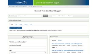 Gwinnett Tech BlackBoard Support - Ask Us!