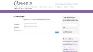 Student Login | GWizNLP