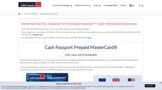 Get Your Cash Passport Prepaid MasterCard | GWK Travelex