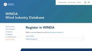 Register in WINDA now - Global Wind Organisation