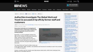Authorities investigate The Global Work and Travel Co accused of rip ...