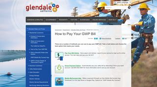 How to Pay Your GWP Bill | City of Glendale, CA