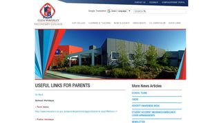 Useful Links for Parents - Glen Waverley Secondary College