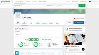GWT Corp Reviews | Glassdoor