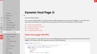Dynamic Host Page - [GWT] Resources Examples Presentations ...