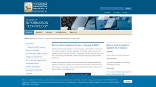 Banner Administrative System: Faculty & Staff | Division of IT | The ...