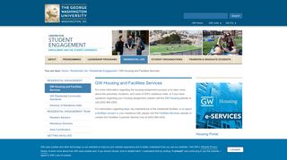GW Housing and Facilities Services | Center for Student Engagement ...