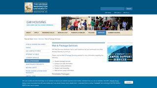 Mail & Package Services | GW Housing | Center for Student ...