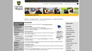 Groupwise | Information Services, University of Regina