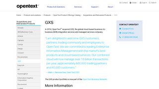 GXS is now OpenText | OpenText