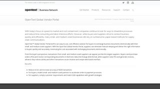 OpenText Global Vendor Portal - GXS.com