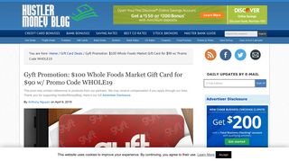 Gyft Promotion: Up to 10% Off Whole Foods & Game Stop Gift Cards + ...
