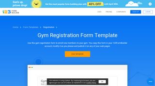 Gym Registration Form Template | 123FormBuilder