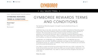 Gymboree Rewards: Terms & Conditions