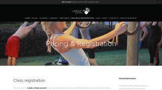 Pricing & Registration — Urban Gymnastics